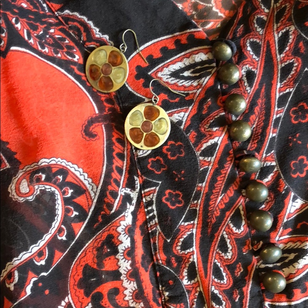 Stunning bronze/golden/orange/copper earrings